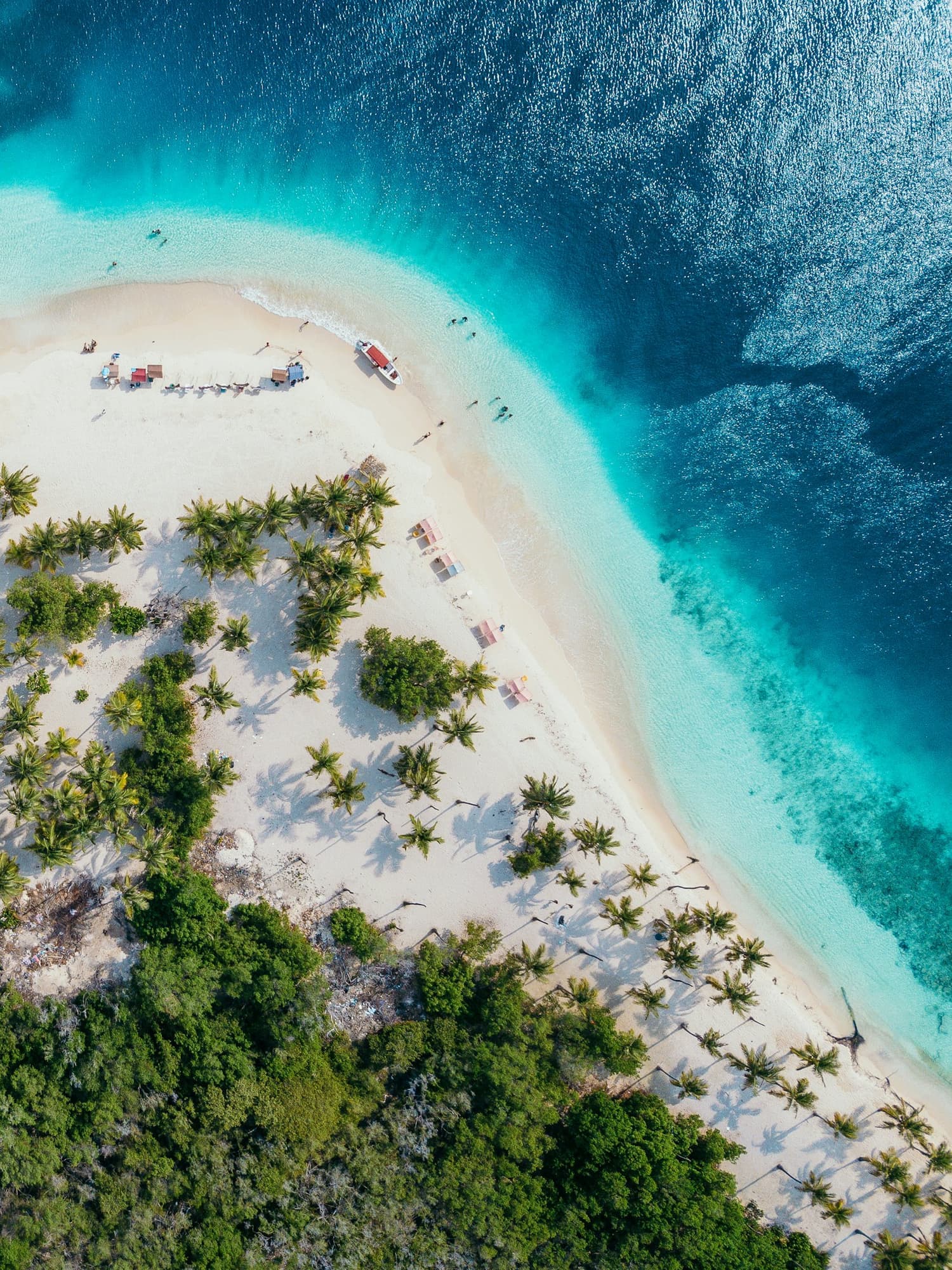 The beach from above